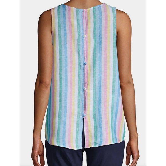 Lord & Taylor Striped Sleeveless Top - Picture 2 of 6